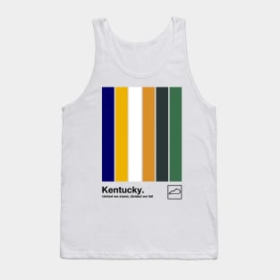 Kentucky State Flag  // Original Minimalist Artwork Poster Design Tank Top